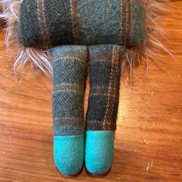 TEDDY BEAR REPUBLIC Fuzzy Retro Fabric Wool Teddy Bear Handmade Glasses - Picture 5 of 8